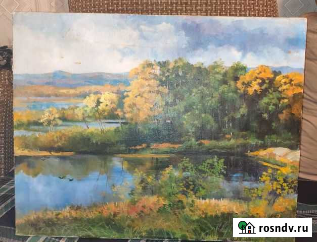 Картина маслом на холсте пейзаж Асбест - изображение 1