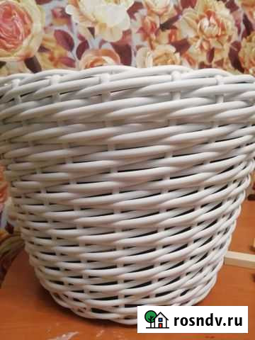Корзина из искусственного ротанга своими руками Луга - изображение 1