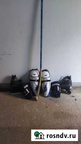 Коньки 42+Щитки+Краги+Клюшка Хабаровск - изображение 1