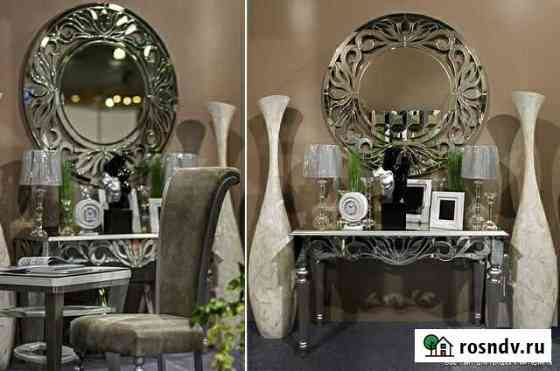 Стеклянный столик консоль+зеркало Garda decor Пенза