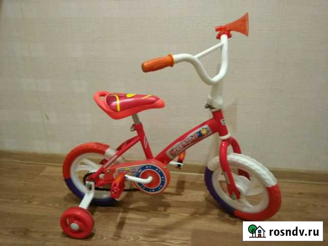 Велосипед детский бело-красный 11 Тольятти - изображение 1