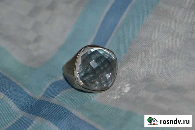 Кольцо серебро горный хрусталь натуральный Павловская - изображение 1