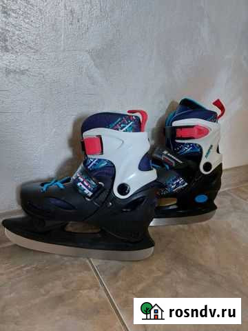 Коньки детские раздвижные размер 30-33 Барнаул - изображение 1