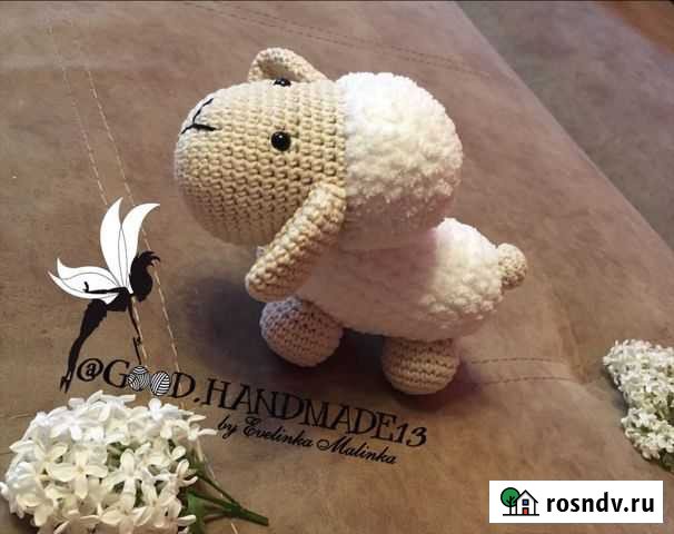 Вязаная игрушка барашек Саранск - изображение 1