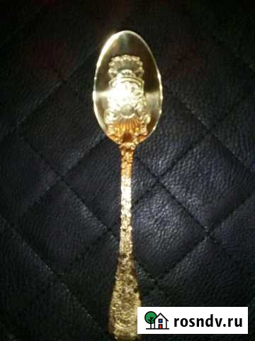 Ложка с позолотой и гравировкой Люберцы - изображение 1