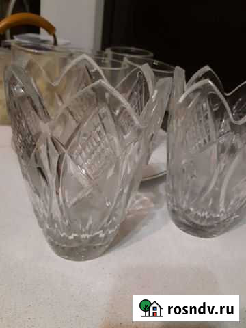 Хрусталь Вазы тюльпаны.2 е фото.Не все с набора. Н Краснодар - изображение 1