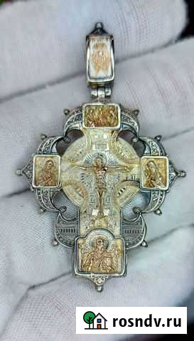 Серебряный крест с ликами святых Ангарск - изображение 1
