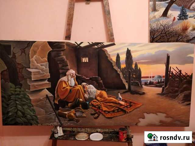 Картина маслом на холсте большая Сергокала - изображение 1