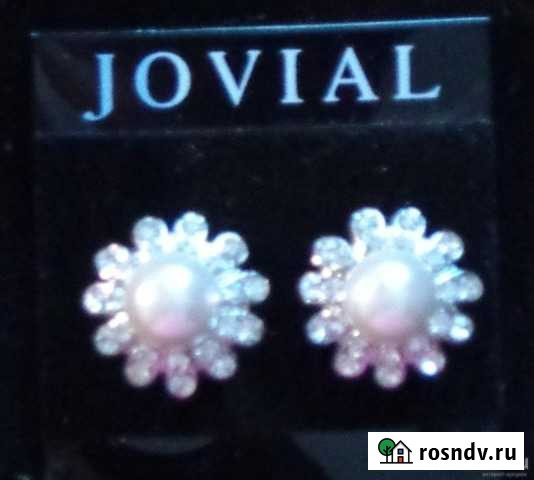 Красивые серьги с синтезированным жемчугом,Тайланд Красноярск - изображение 1