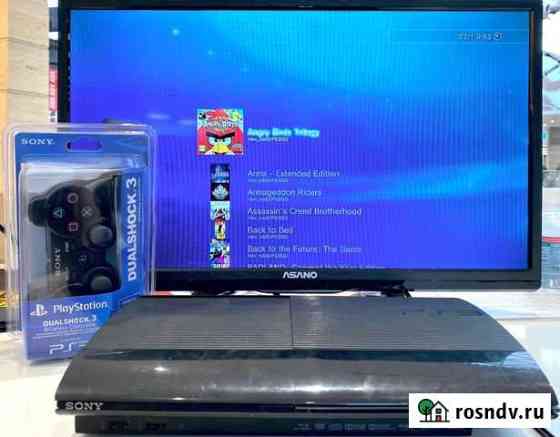 PlayStation 3 super slim 500gb/ 1 геймпад/ 109 игр Владивосток