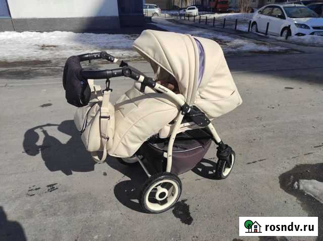 Коляска 2 в 1 indigo экокожа Екатеринбург - изображение 1