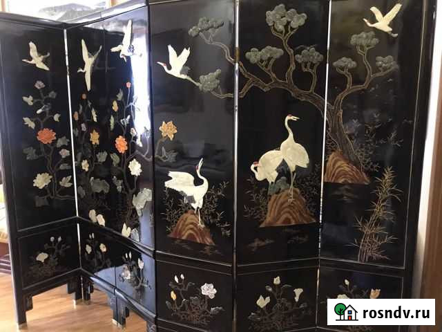 Ширма перегородка (Китай) с панно из натуральных к Симферополь - изображение 1
