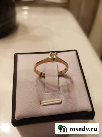 Золотое кольцо с бриллиантом Одинцово - изображение 1