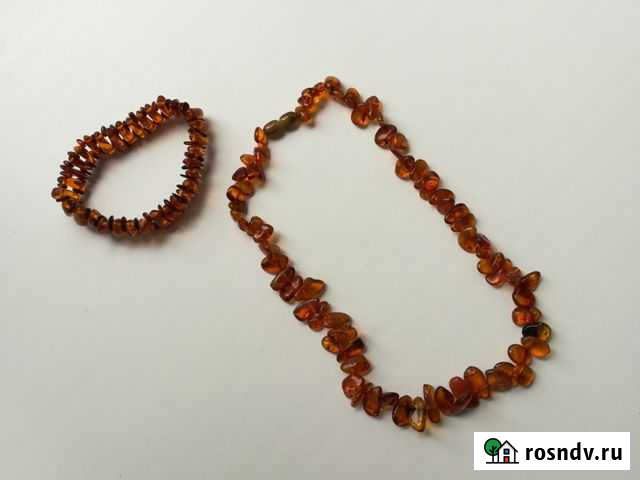 Янтарные бусы + браслет Омск - изображение 1