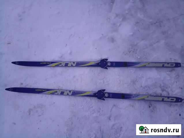 Лыжи деревянные 165 см с креплениями Кострома - изображение 1