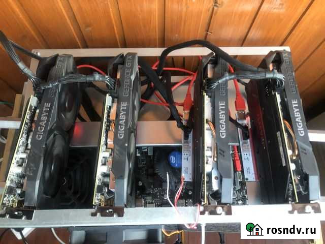 Риг 4 видеокарты 1660 Super 140 Mh Курск - изображение 1