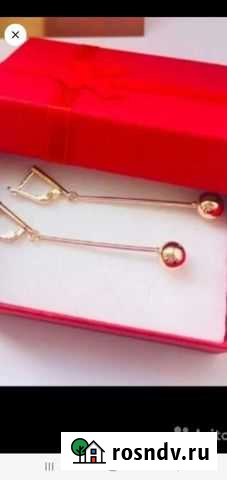 Серьги -хирургическая мед.сталь,позолота Омск - изображение 1