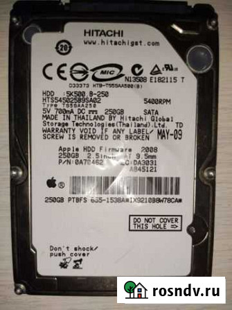 Жесткий диск 2.5 hitachi 250gb (живых 160) Севастополь - изображение 1