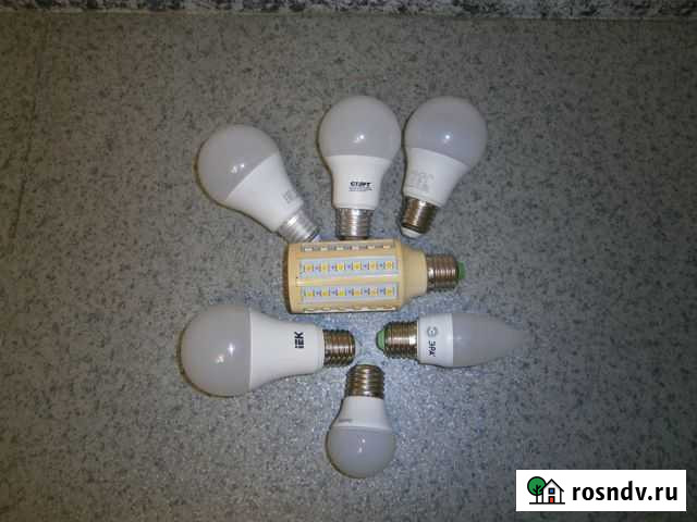 Лампочки светодиодные (E27, Е14, GU5.3) не рабочие Сыктывкар - изображение 1