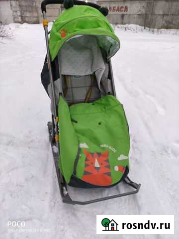Коляска санки ника детям 7 Новокузнецк - изображение 1
