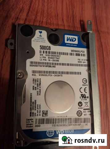 Жесткий диск WD Blue WD5000lpcx, 500гб, 2,5 Нижний Тагил - изображение 1