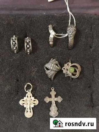 Серебряные серьги, кольца СССР 925 пр Воронеж - изображение 1