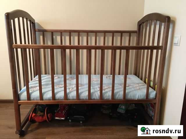 Детская кровать с матрасом бу Красноярск - изображение 1