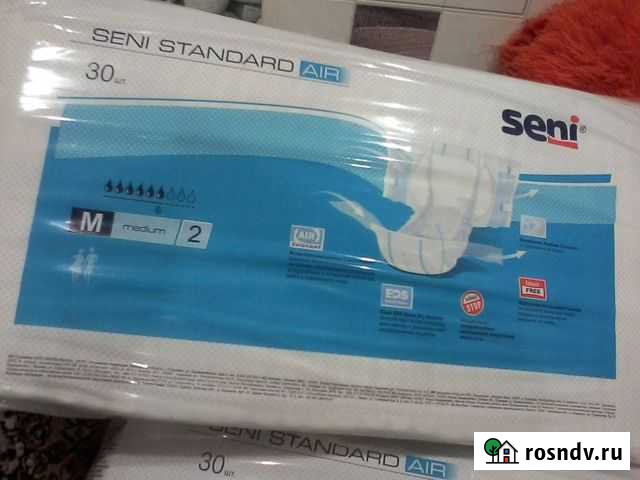 Продаю подгузники Seni Standart Air /д-взр, р М/2 Пенза - изображение 1