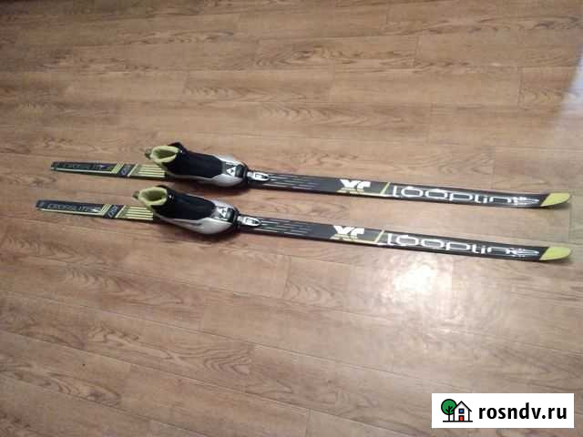 Лыжи 160 см новые с ботинками 35 р-р б/у Воткинск - изображение 1
