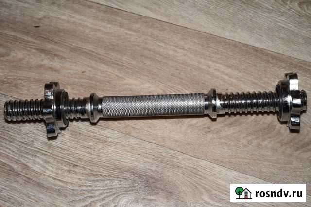 Гантельный гриф 30 с замками Электросталь - изображение 1