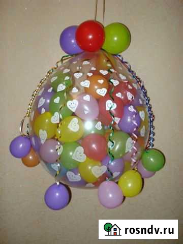 Шар-сюрприз диаметр внешнего шара 45см Майкоп - изображение 1