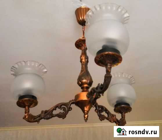 Люстра бронзовая СССР русалка Калининград - изображение 1