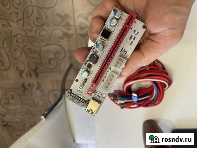 Райзер molex 6 пин с led подсветкой Рязань - изображение 1
