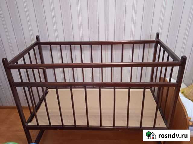 Детская кроватка на колёсах+маятник Киреевск - изображение 1