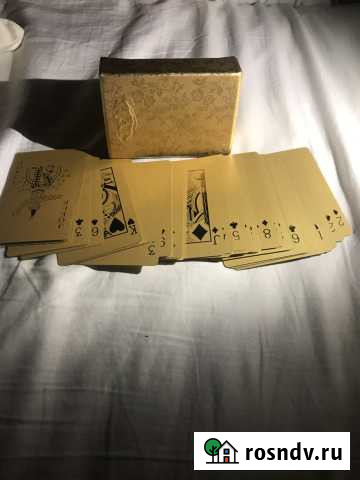 Золотые игральные карты 24K Москва - изображение 1