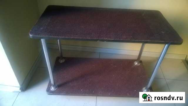 Мобильный столик (хром,ковролин,колесики) Воронеж - изображение 1