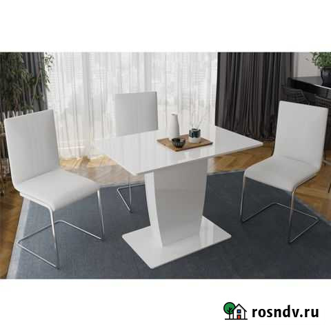 Стол кухонный Монтана Белый глянец Смоленск - изображение 1