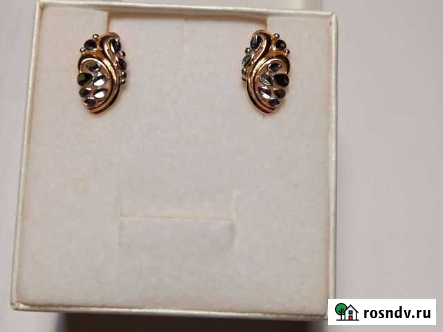 Серьги 925 пробы в золочение Смоленск - изображение 1