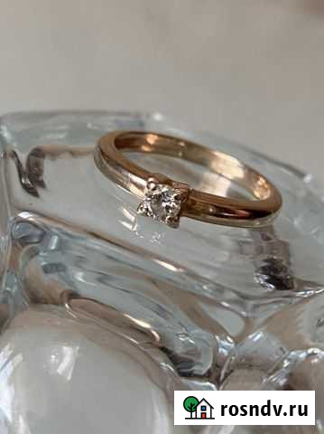 Золотое кольцо с бриллиантом Новокузнецк - изображение 1