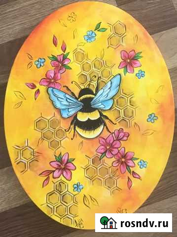 Картина акрилом «соты» и Картина «Яркие слоны» Набережные Челны - изображение 1