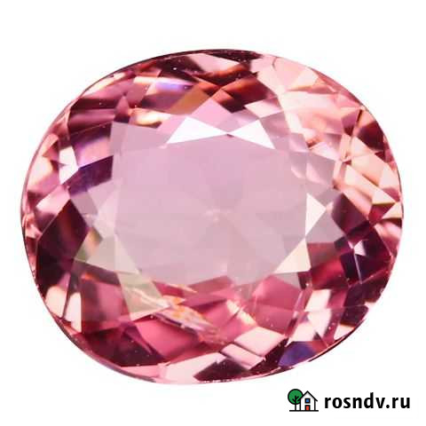 Турмалин натуральный 2,01Ct 8х7мм VS Розовый овал Химки - изображение 1