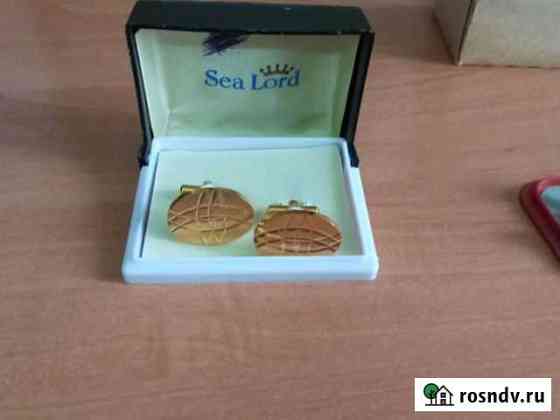 Запонки sea lord Англия позолоченные Владимир