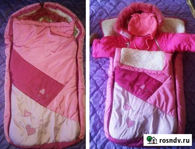 Конверт на овчине очень теплый Нягань - изображение 1