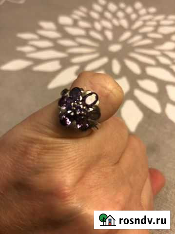 Кольцо и серьги серебро с аметистами Саратов - изображение 1