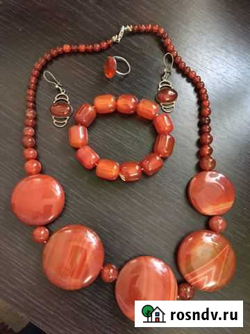 Комплект из сердолик Тула - изображение 1