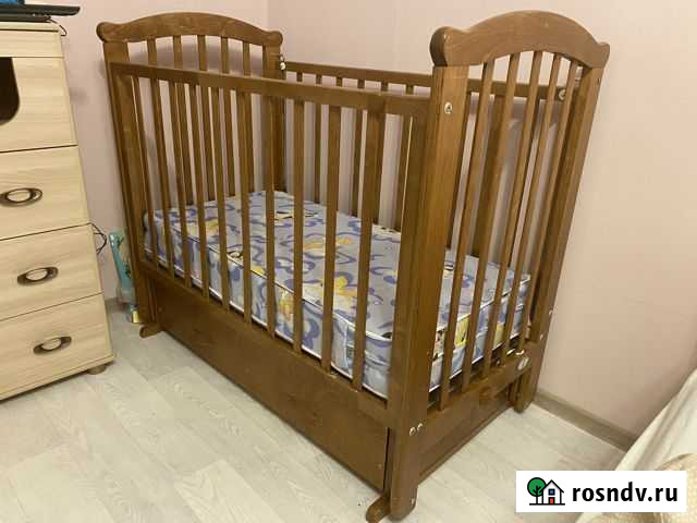 Детская кровать с маятником и ящиком Курск - изображение 1