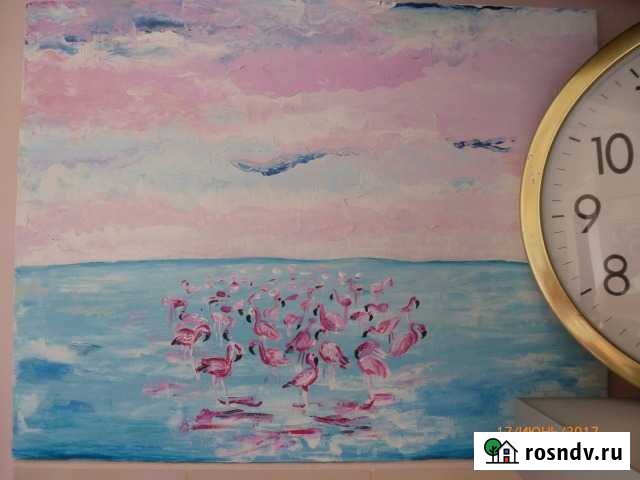 Картина акрилом, Зефирное настроение Дубна - изображение 1