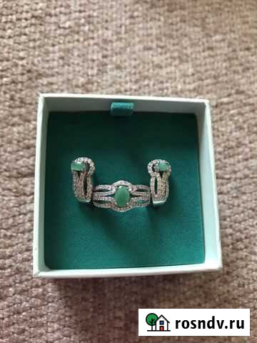Комплект серебряный с изумрудами Тула - изображение 1
