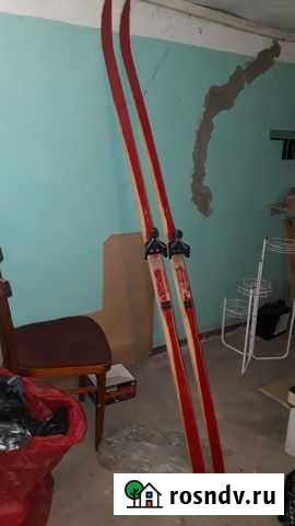 Лыжи деревянные СССР, 200см с креплениями Киров - изображение 1