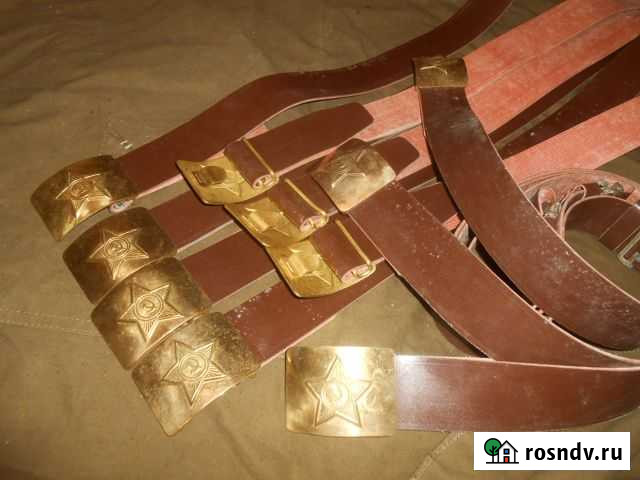 Латунный солдатский ремень. СССР. Склад Новосибирск - изображение 1